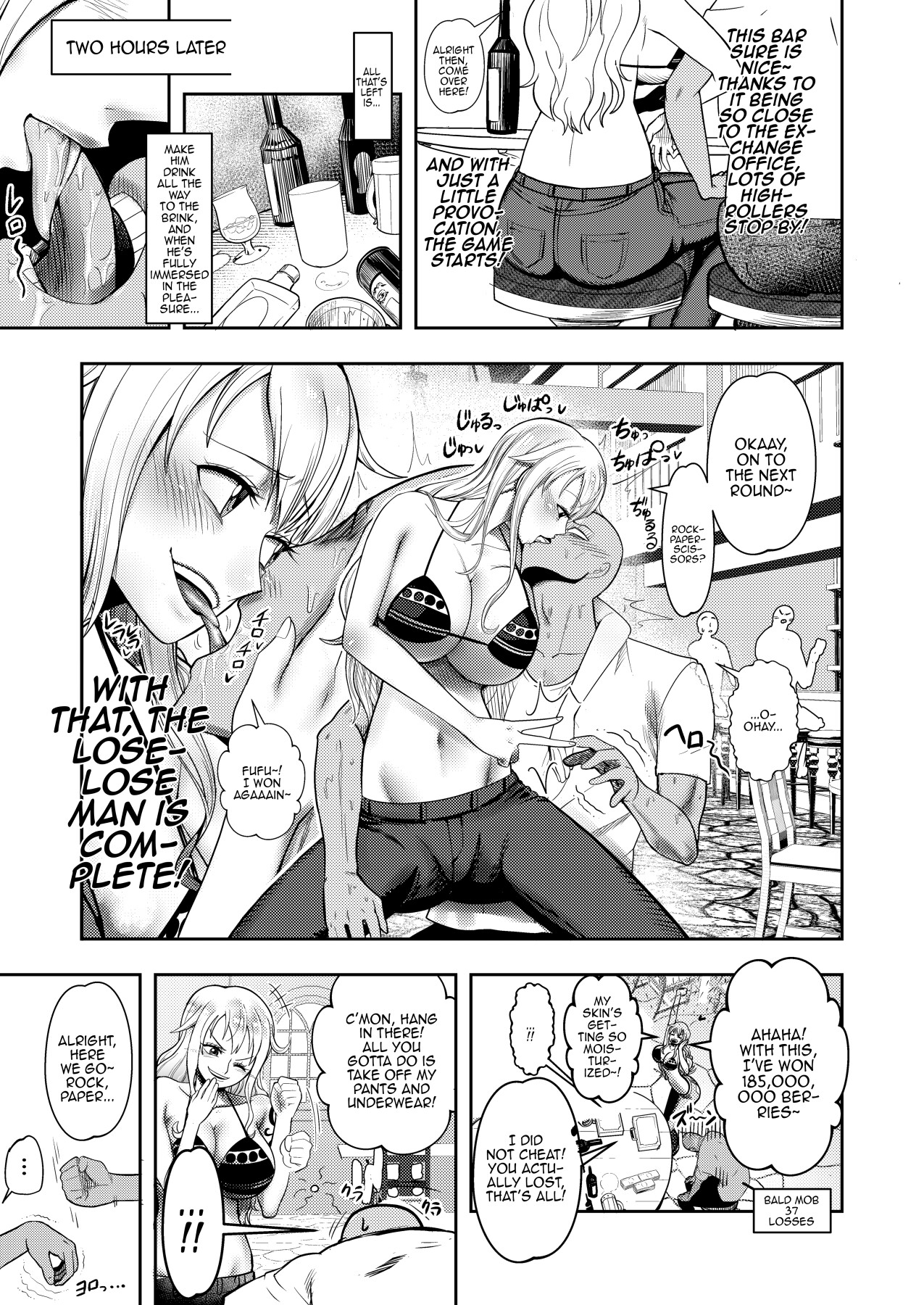Hentai Manga Comic-Book About Nami Getting Taught A Lesson By A Bald Mob In Strip Rock, Paper, Scissors-Read-4